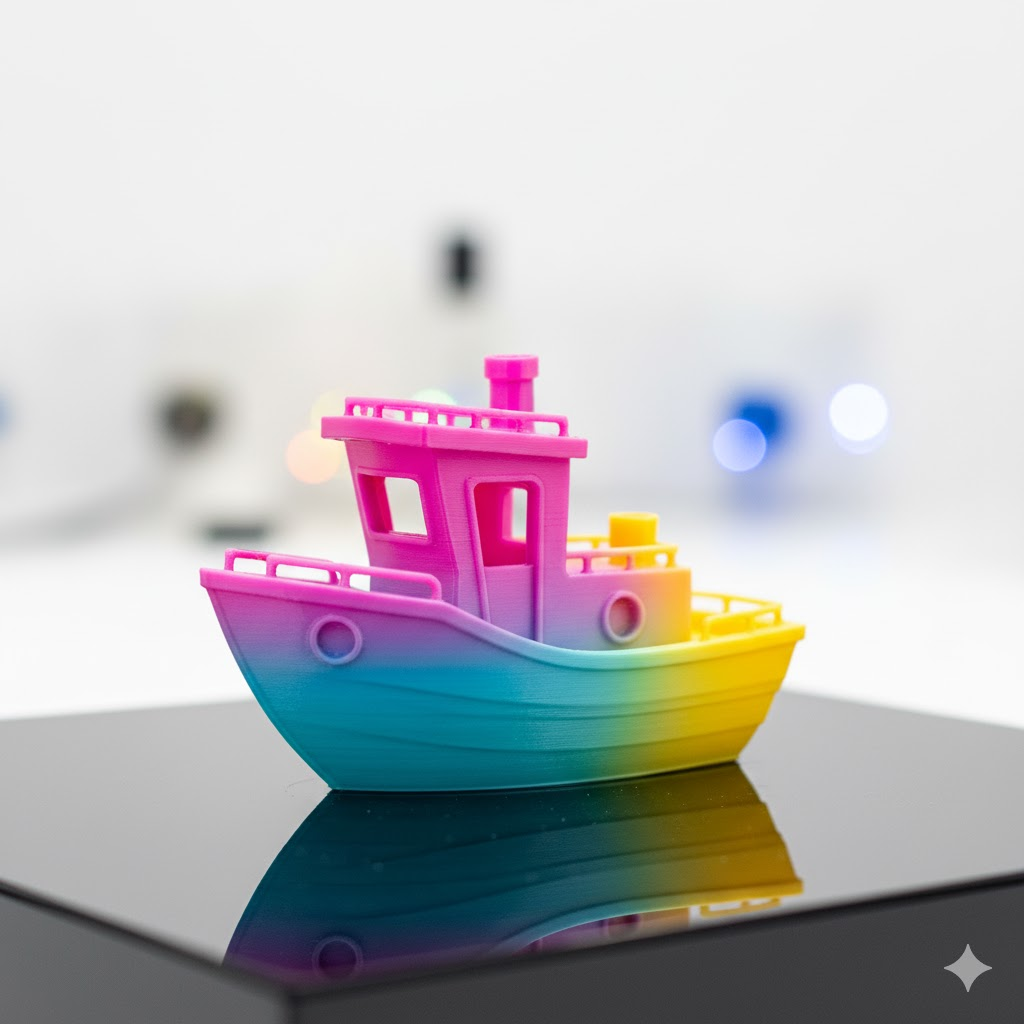 Objeto de prueba Benchy impreso en 3D